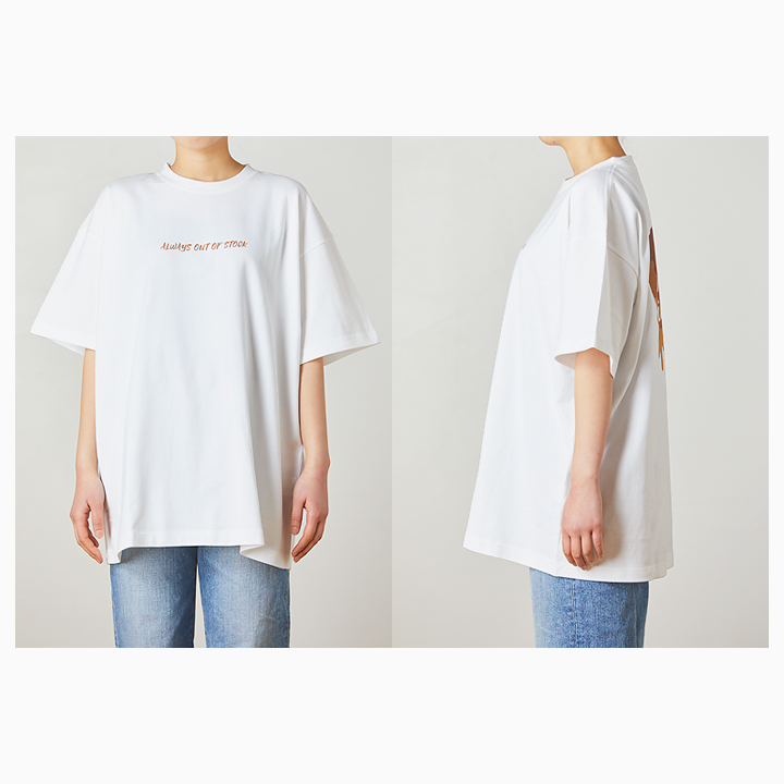 ALWAYS OUT OF STOCK×CLUB HARIE　Tシャツ　ハート　黒M