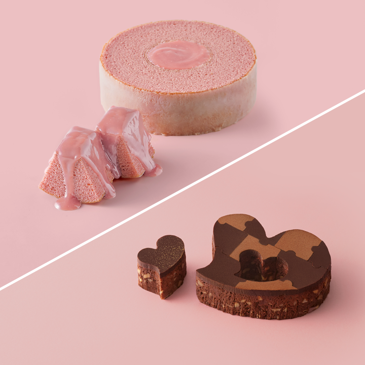 パッケージレスセット ショコラバーム 苺＆ハートブラウニー