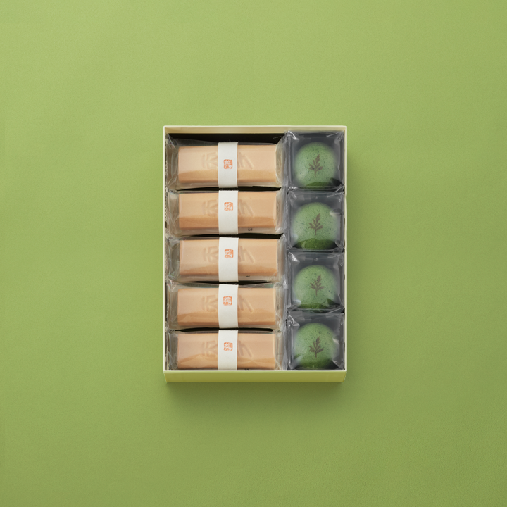 ふくみ天平5個・たねや饅頭 よもぎ4個