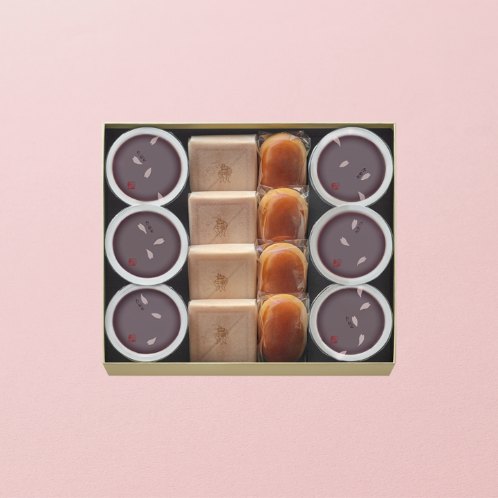 本生羊羹 春味6個・栗饅頭4個・斗升最中4個