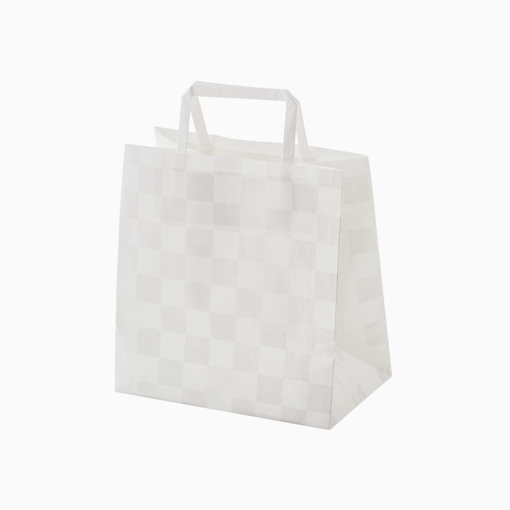 手提袋（白・晒クラフト紙） S