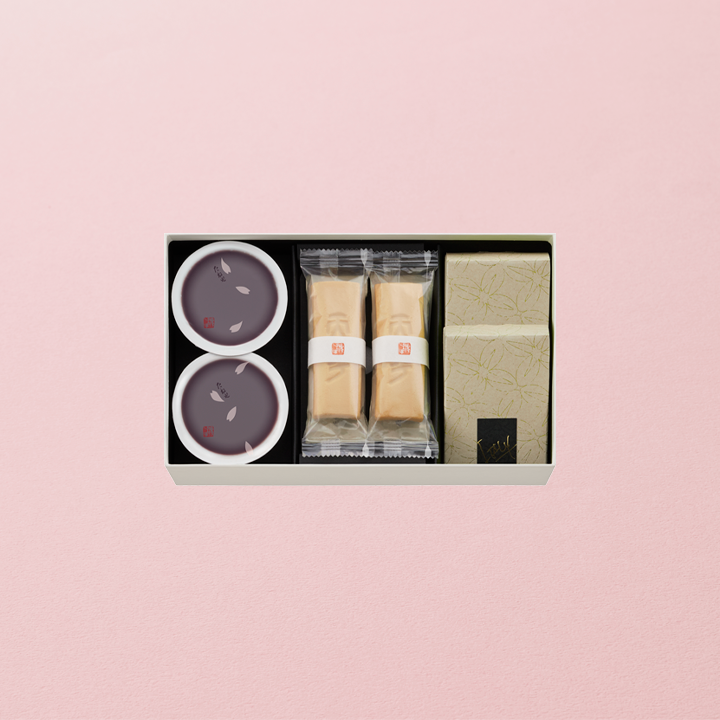 本生羊羹 春味2個・ふくみ天平4個・ピスタブレ2箱