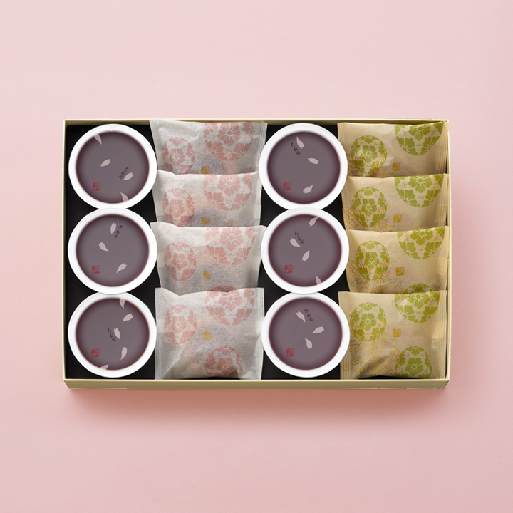 本生羊羹 春味6個・花饅頭4個・よもぎ饅頭4個