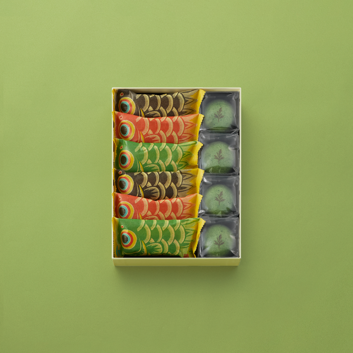 たねや饅頭 よもぎ4個・こいのぼり3種 各2個