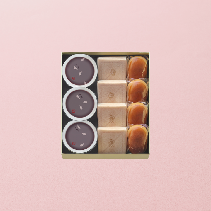 本生羊羹 春味3個・栗饅頭4個・斗升最中4個