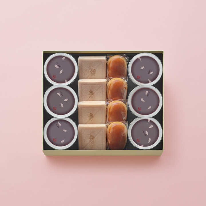 本生羊羹 春味6個・栗饅頭4個・斗升最中4個