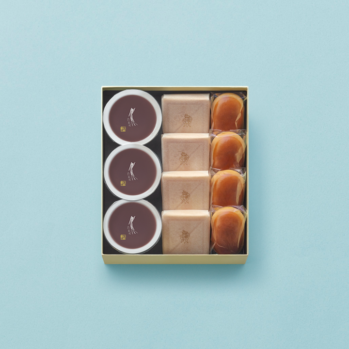 本生羊羹・栗饅頭・斗升最中詰合せ YA34