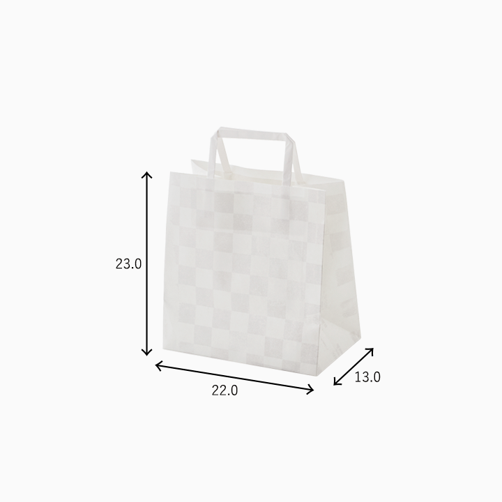 手提袋（白・晒クラフト紙） S