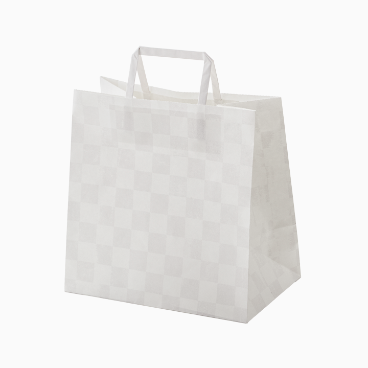 手提袋（白・晒クラフト紙） Ｍ