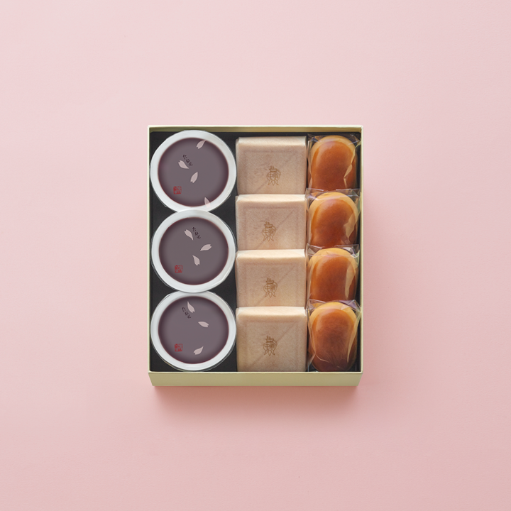 本生羊羹 春味3個・栗饅頭4個・斗升最中4個