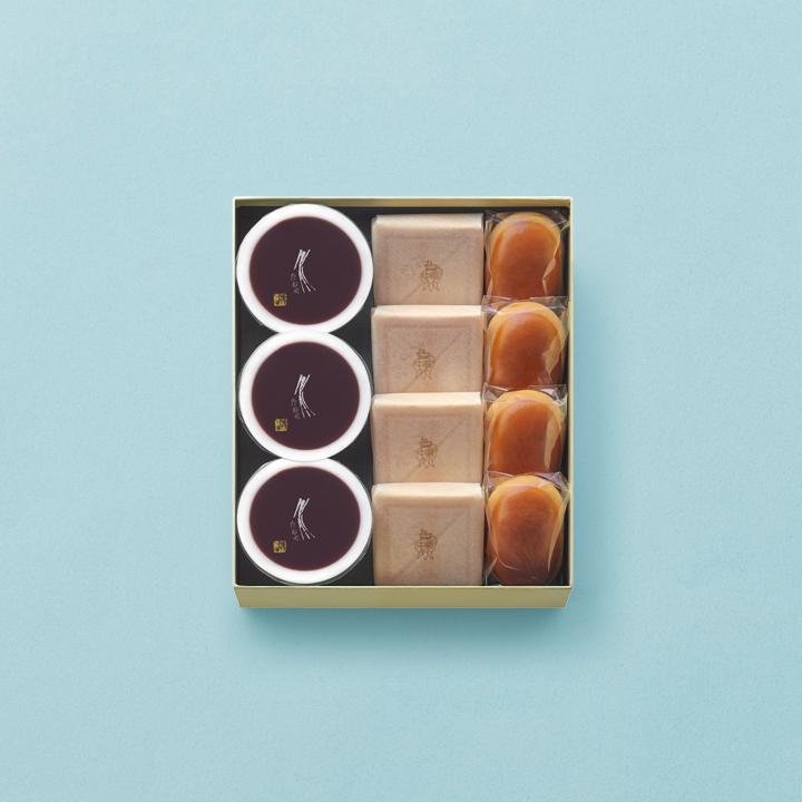 本生羊羹3個・栗饅頭4個・斗升最中4個