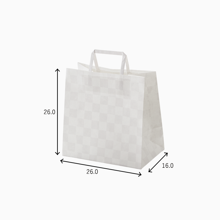 手提袋（白・晒クラフト紙） Ｍ