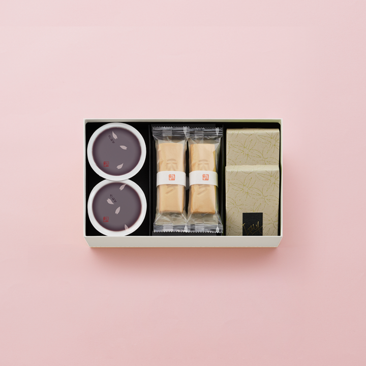 本生羊羹 春味2個・ふくみ天平4個・ピスタブレ2箱